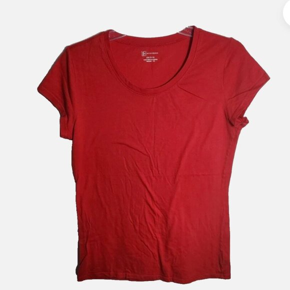 🌸No Boundaries T-Shirt Women's Junior Medium Red Short-Sleeved Stretch - Picture 1 of 5